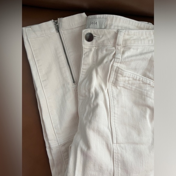 JOIE Jeans Emerson Cropped Pant White with Zipper Detail Size 29 - Picture 11 of 11